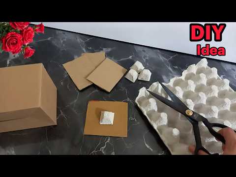 YOU WON’T BELIEVE THIS DECOR MADE FROM CARDBOARD ! Diy Recycled CARDBOARD♻️