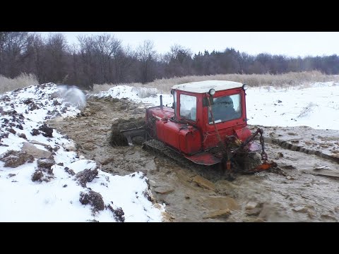 They almost drowned the DT 75 tractor in water!