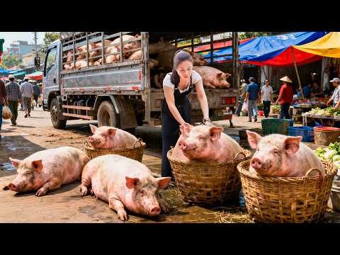 Selling a Herd of 80KG Pigs to Villagers After 180 Days of Farming | Farm Farm TV