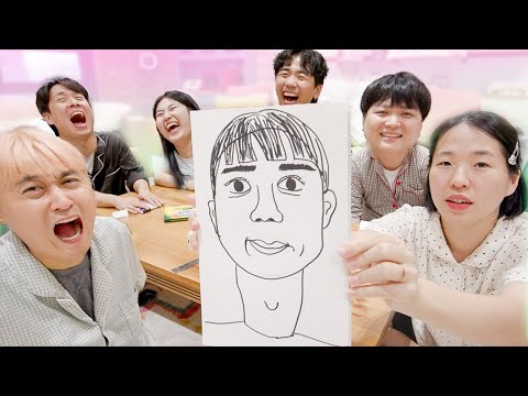 친구들끼리 합숙하기! 매 시간마다 뭐할지 뽑는데 초상화 그려주기가 나왔다🎨 | 웃소 합숙
