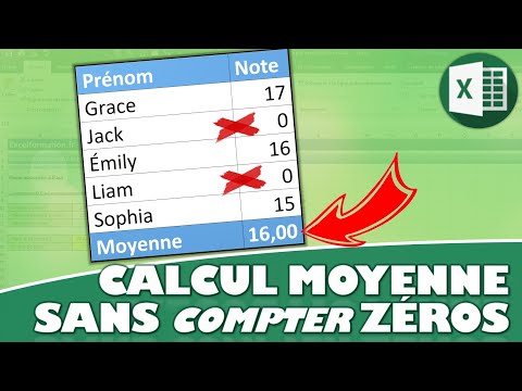 Comment calculer une moyenne sans tenir compte des zéros sur Excel ?