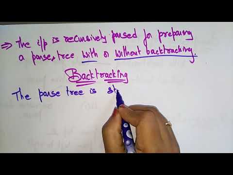 Backtracking Parser | Top-Down | CD | Compiler Design | Lec-11 | Bhanu Priya