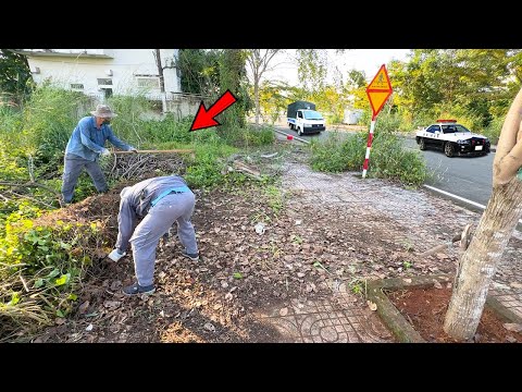 Cleaning the footpath should be the government’s job, but we stepped in and did it ourselves!