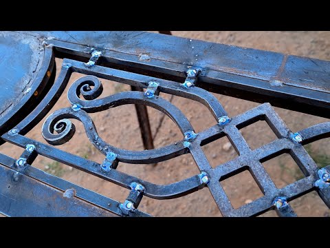 Method of forming iron windows | Ornate iron window door