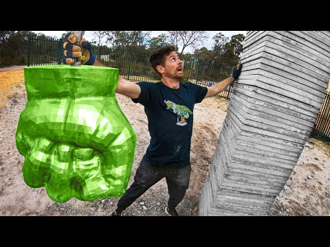 SOLID STEEL Hulk Fist (660lbs) Vs. CONCRETE Stack! 45m Tower Drop