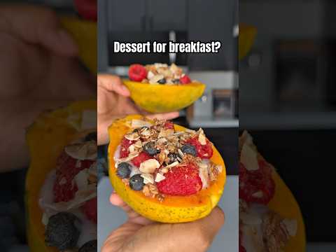 Yes, Please! Tropical bliss in a papaya bowl! 🥥 #papaya