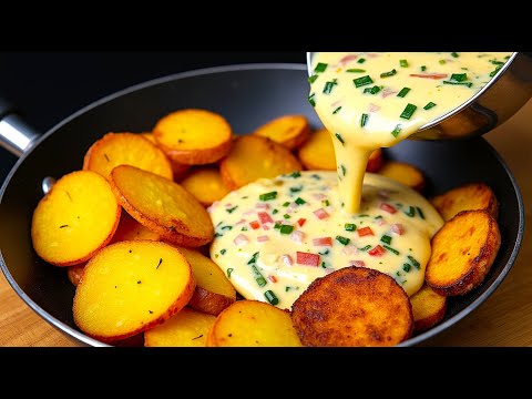 Kartoffeln mit Eiern sind besser als Pizza! Ich mache dieses erstaunliche Rezept jeden Tag!