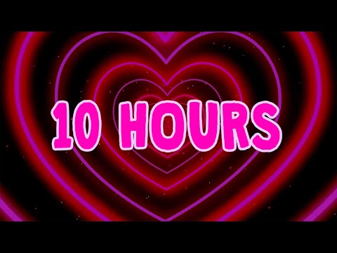 Double Neon Love Heart Tunnel Particles Background 10 hours | Full HD 60fps Background Disco Pink