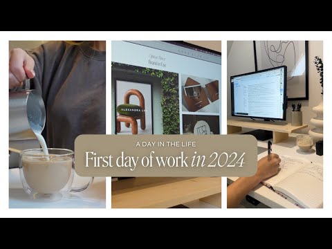 A day in my life 👩‍💻 First day back at work in 2024 // catch up & resolutions