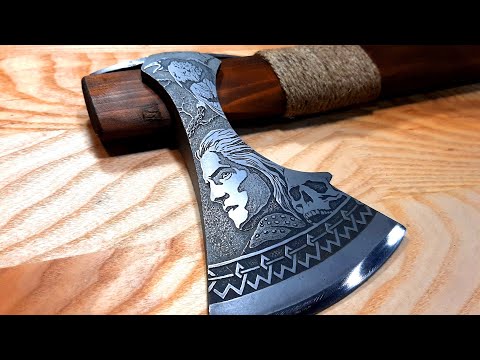 Drawing on metal. Making Witcher ax  in his garage