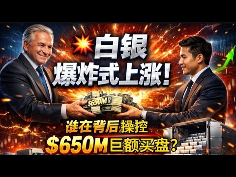 💥白银爆炸式上涨！谁在背后操控 $650M 巨额买盘？                                             #黃金 #白銀 #投資策略 #避險資產 #美元 #贵金属