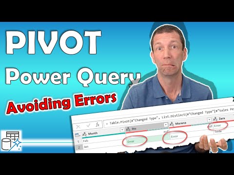 How to use Pivot in Power Query and avoid the errors (PLUS bonus at minute 6)
