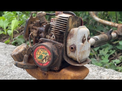 RESTORATION OF OLD RUSTY BRUSH CUTTER | Restore japane 2-stroke Mower