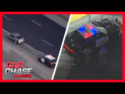 Full Car Chase: Suspect with hostage leads authorities on 3 hour LA car pursuit | Car Chase Channel