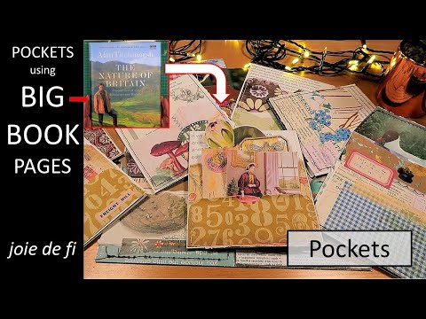 POCKETS For Junk Journals Using BIG BOOK PAGES ⭐ Tutorial