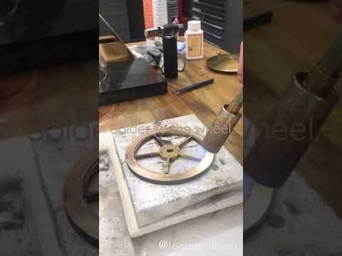 Old clock wheel repair.