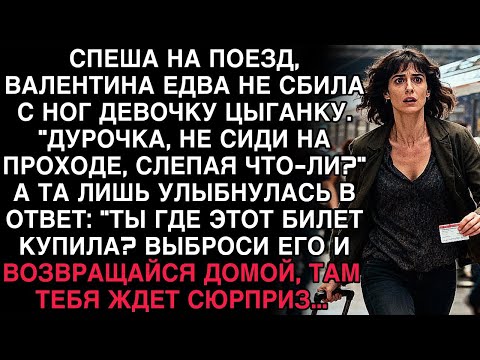 СПЕША НА ПОЕЗД, ВАЛЯ НАТКНУЛАСЬ НА ЦЫГАНКУ. ТА УЛЫБНУЛАСЬ: «ВЫБРОСЬ БИЛЕТ, ДОМА ТЕБЯ ЖДЁТ СЮРПРИЗ…»