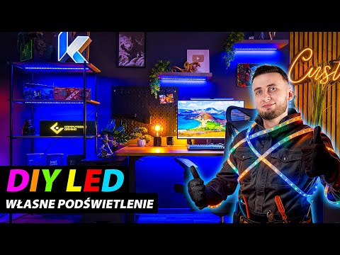 Jak zrobiłem podświetlenie LED BIURKA, REGAŁU i PÓŁEK ze sterowaniem WIFI - DIY Studio YouTube 2025