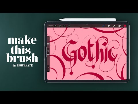 Create Gothic Calligraphy Brush in PROCREATE