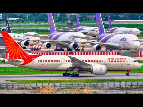 20 MINS LANDINGS & TAKEOFFS at BKK | 4K | Close Up Plane Spotting at Bangkok Suvarnabhumi (2022)