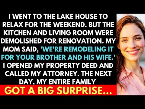 I Went to My Lake House to Relax, But The Kitchen and Living Room Were Demolished; Then Mom Said