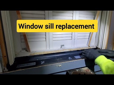 How  to repair wood window rot, wood window sill replacement 