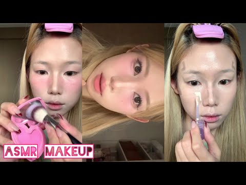 ASMR Makeup & Skincare tutorial 🎀 Satisfying Vídeos ♡ Aesthetic ✨️