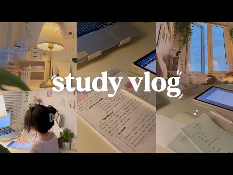 STUDY VLOG | slow morning, studying productive, haircut, unboxing ˚ ༘୨ৎ