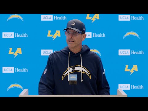 Jim Harbaugh On Injury Updates Vs Eagles | LA Chargers