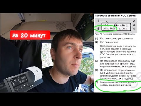 The whole tachograph in 20 minutes. Work and rest mode.