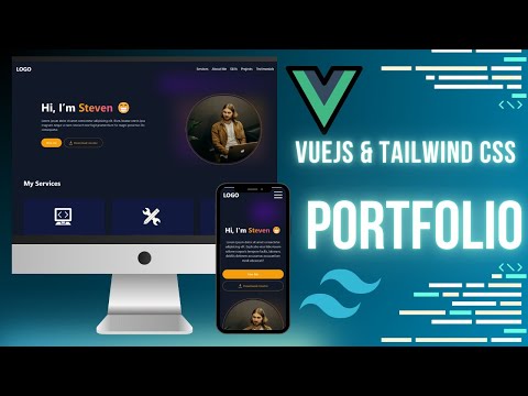 How To Make A Portfolio Website Using Vue JS 3  , Vite , Tailwind CSS