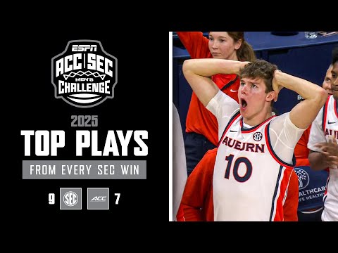 Top Plays from Every SEC Win | ACC/SEC Challenge | 2025 SEC Men's Basketball