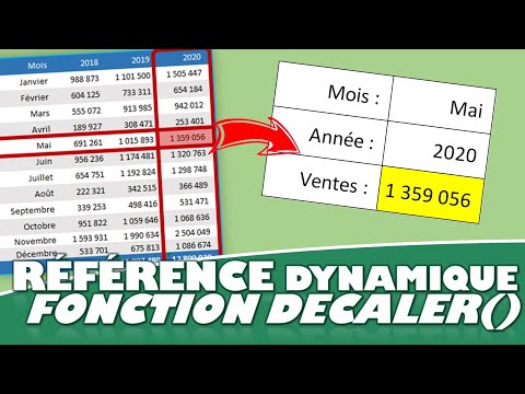 Comment créer une référence automatiquement sur Excel ? La fonction DECALER()