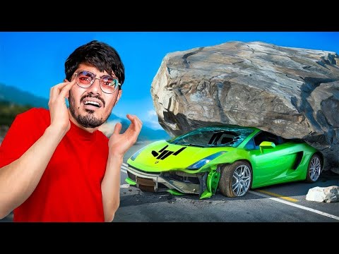 Dropping Heavy 5000 KG Stone on Our Car😱   Khel Khatam