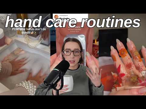 hand care routines on tiktok may be a little excessive...