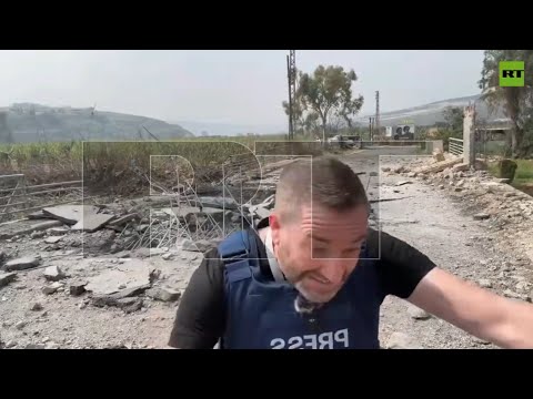 Reporter narrowly escapes missile strike in shocking footage