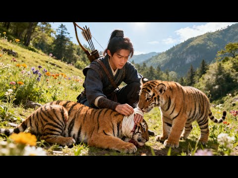 功夫電影！小夥樹林中救下兩隻剛出生的幼虎，認主護他！ 💥 #中国电视剧 #KungFu #Martial Arts Movies