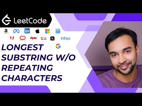Longest Repeating Substring without repeating characters (LeetCode 3) | Two pointer approach