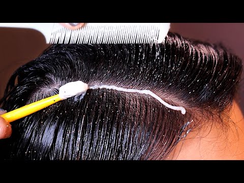 ASMR Short Hair Scalp Massage, Scalp Scaling Treatment and Styling