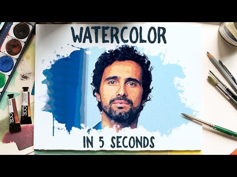 Photo to Watercolor Painting Effect (in 5 Seconds) - Photoshop Tutorial