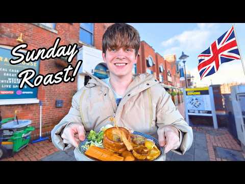 AMERICAN tries a SUNDAY ROAST!!!