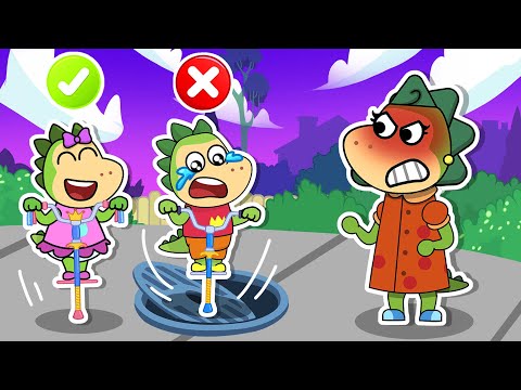 Oh No! Spike Fell in the Manhole 😱 Safety Tips 🔥 Fire Spike Kids Stories