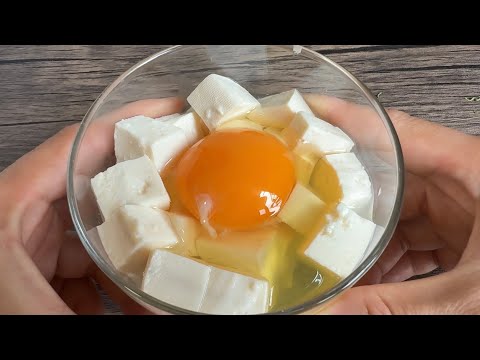 Tofu with eggs is so healthy! Easy, quick and delicious light recipe!