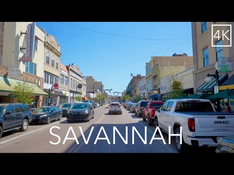 Savannah Georgia City Drive 4K -  Driving The 'Hostess City of the South'