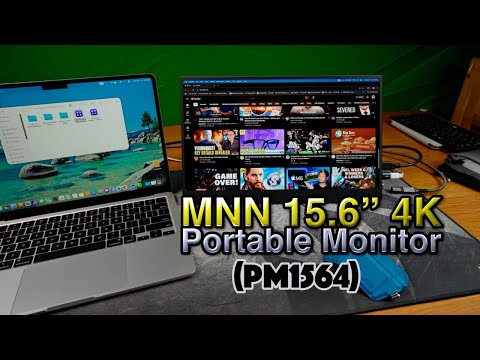 MNN 15.6" 4K Portable Monitor Review | Testing with MacBook, iPad Mini & iPhone