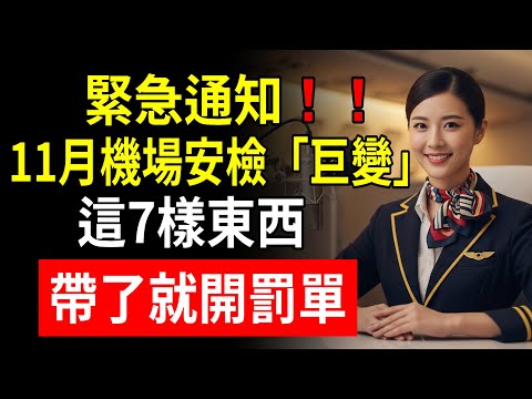 緊急通知！11月機場安檢「巨變」，這7樣東西，帶了就開罰單！