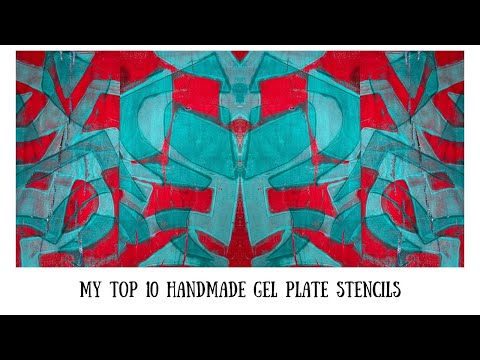 Colourful collage paper with texture on the gel plate