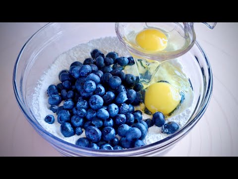 把藍莓加入麵粉裡❗️不可思議地好吃，我所有朋友都在要這個食譜【阿栗食譜224】