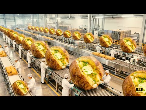 🥔 Inside a Modern Jacket Potato Factory: From Farm to Stall (The Whole Process)