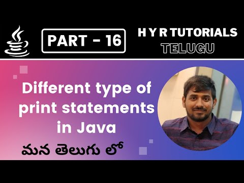P16 - Different type of print statements in Java | Core Java | Java Programming |